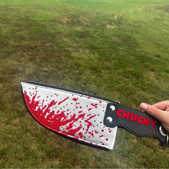 Spirit Halloween Purse Inspired by the Chucky Movie with hand placed rhinestones - Picture 9 of 10